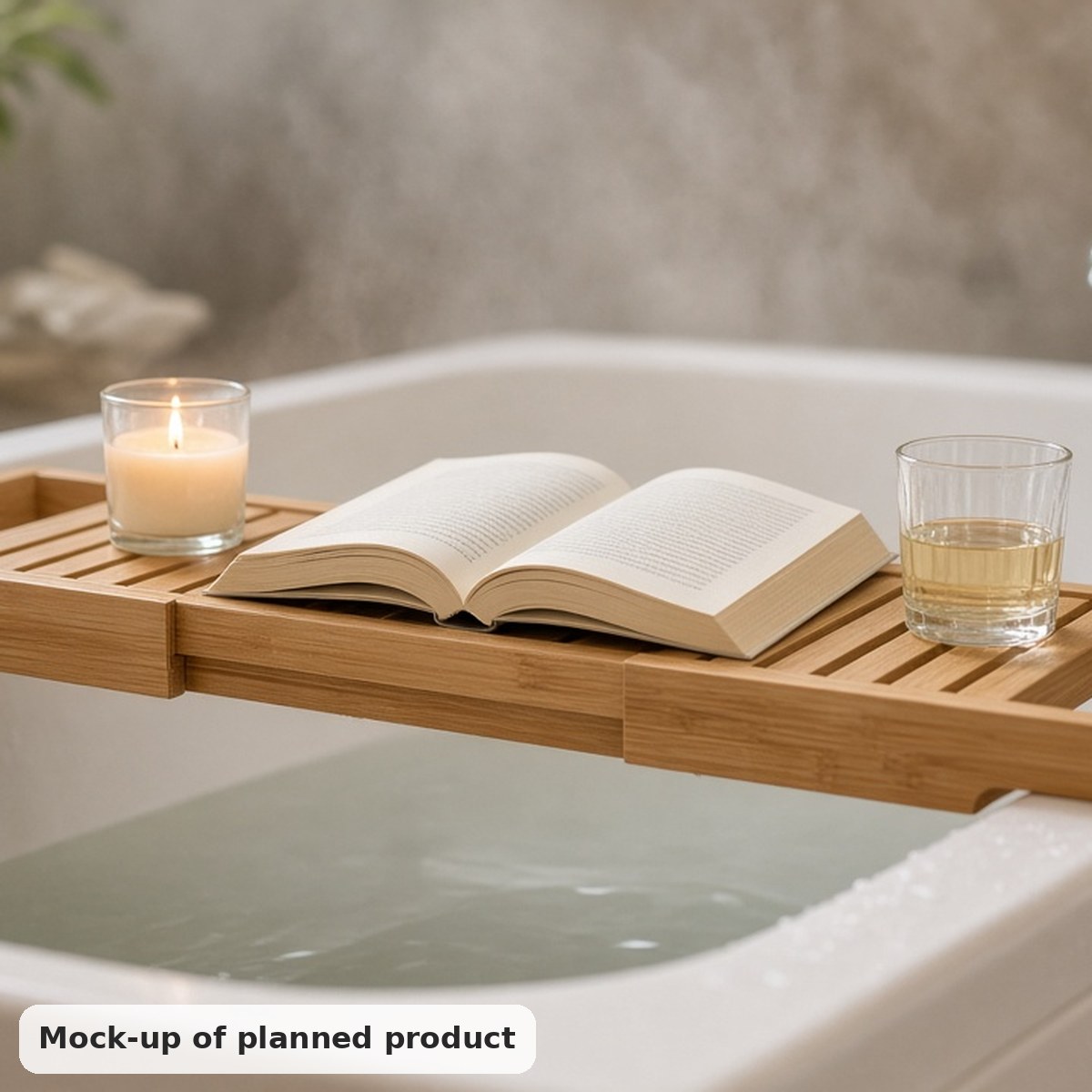 Extendable Bamboo Bath Caddy Tray
