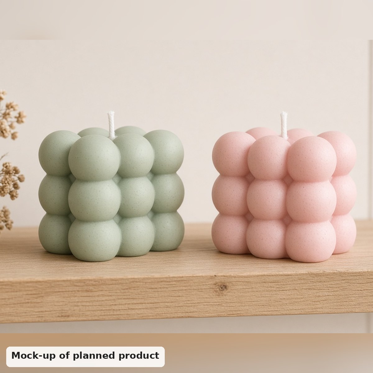 Bubble Cube Candle Set (2)