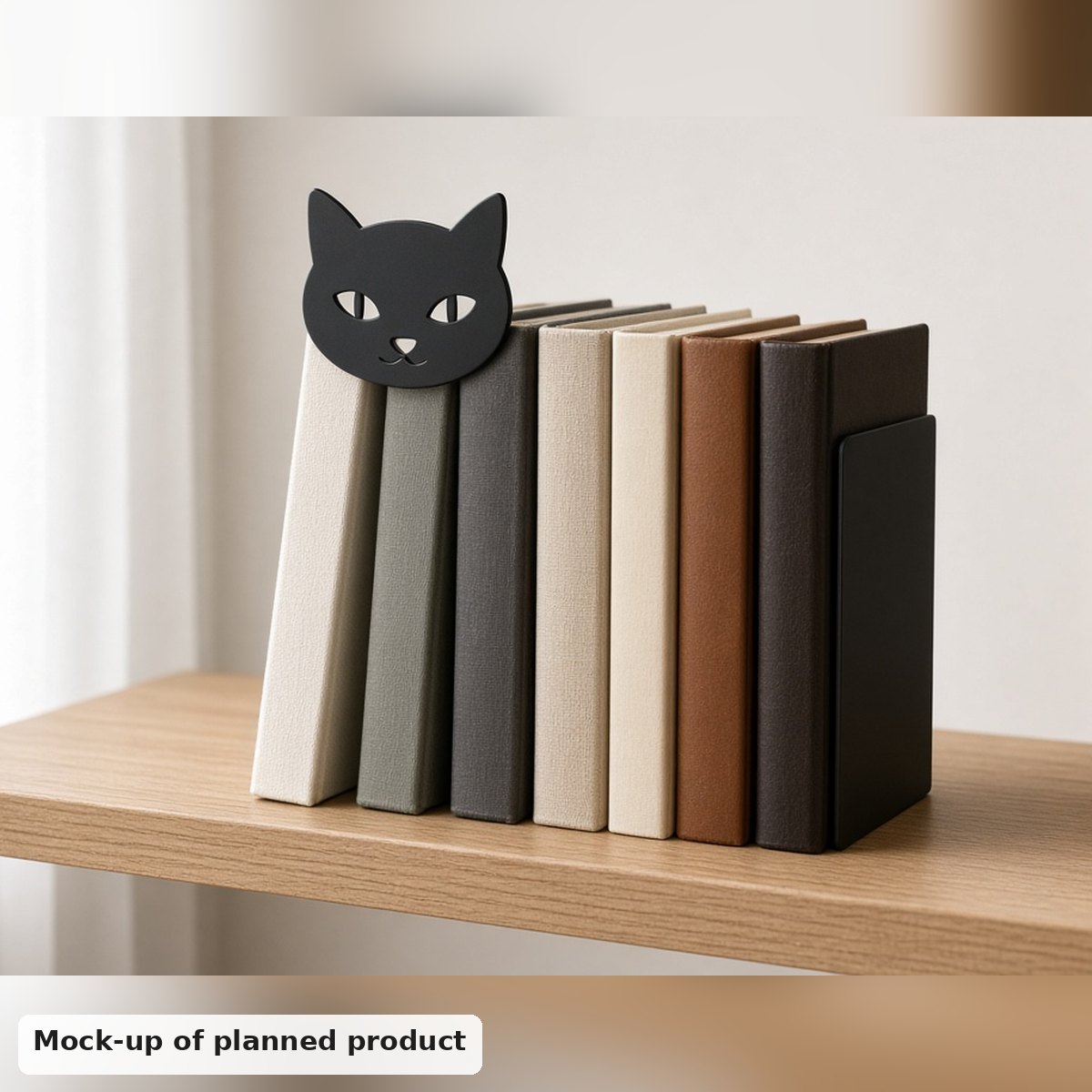 Peeping Cat Bookends
