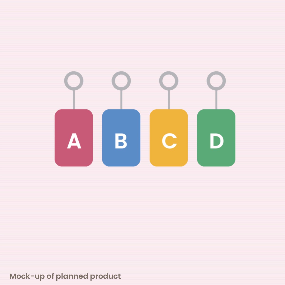 Personalised Friend-Group Keyrings (set of 4)