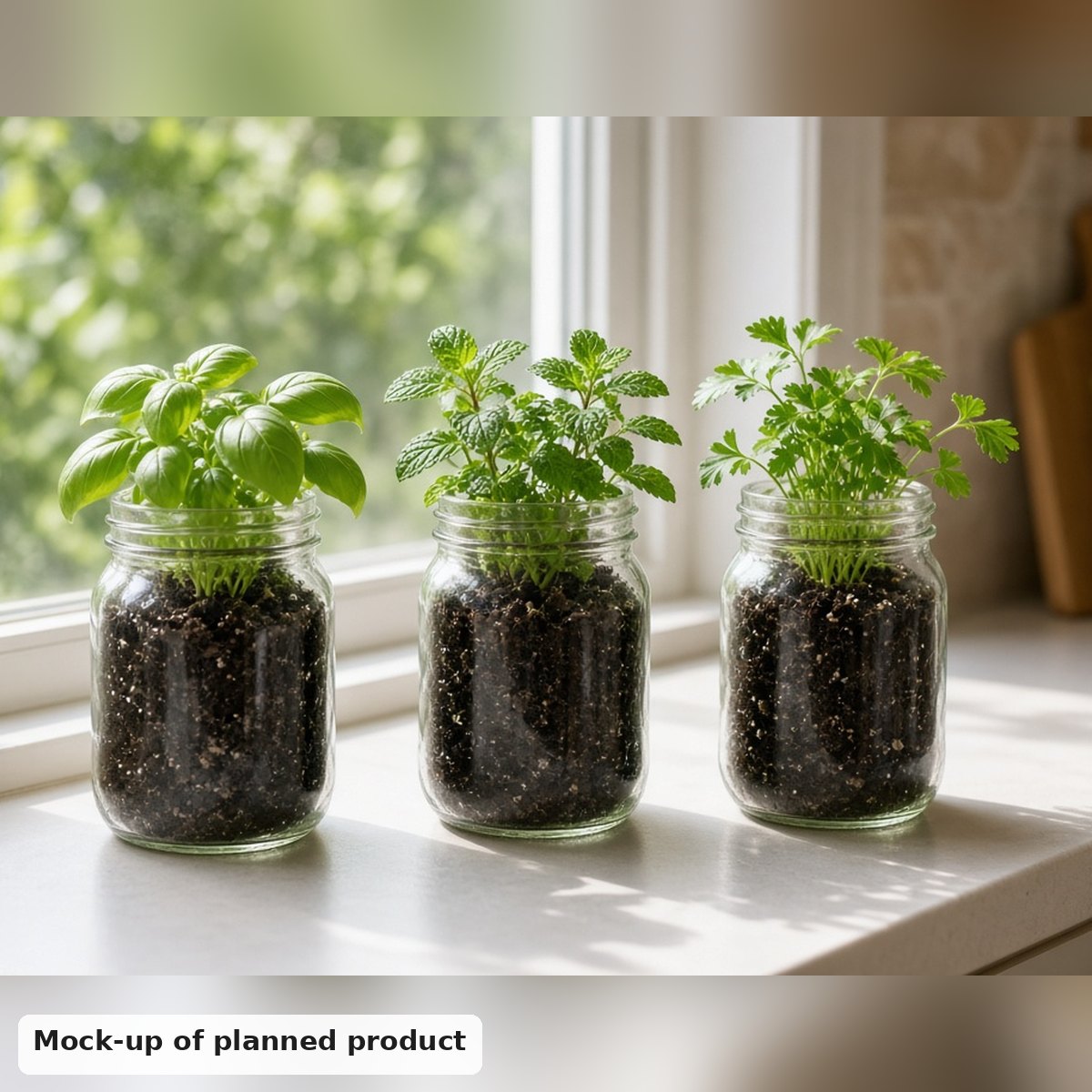 Windowsill Herb Jar Grow Kit (3 jars)