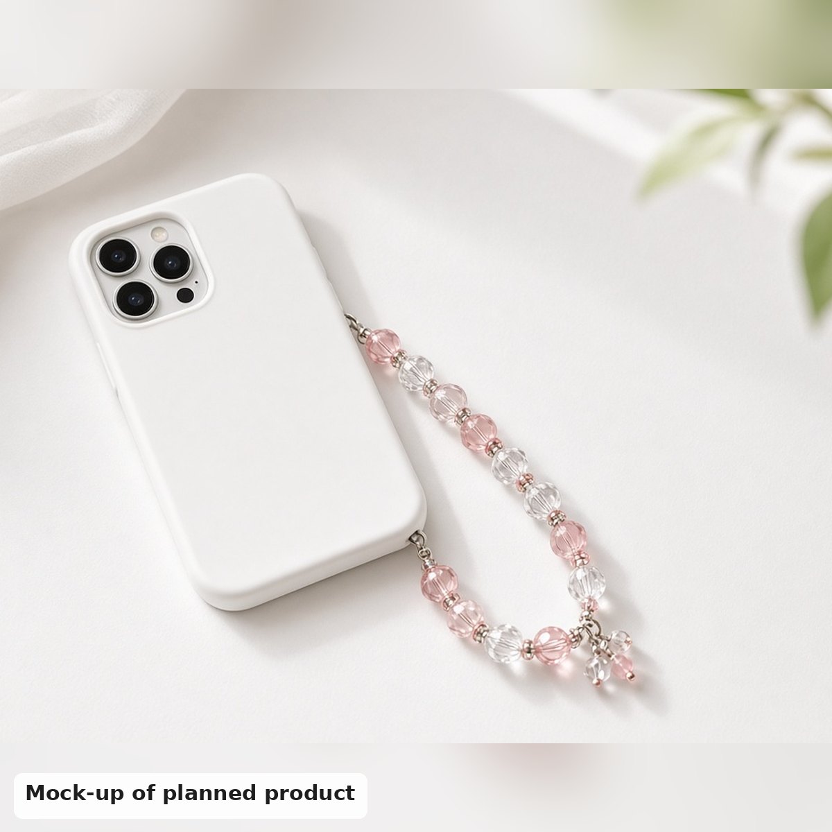 Crystal Bead Phone Charm Strap