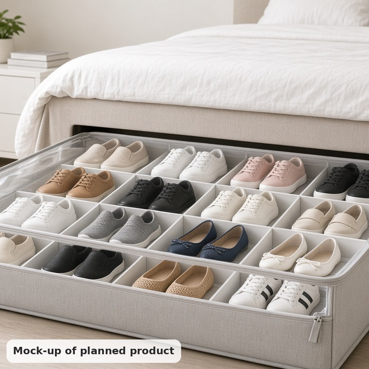 Clear Shoe Storage Organiser (16 pairs)