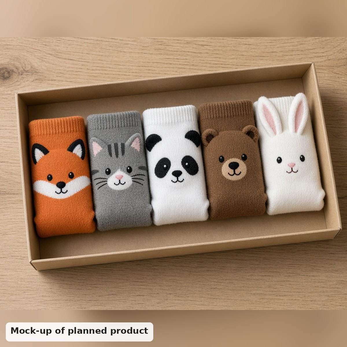 Cute Animal Socks Gift Set (5 pairs)