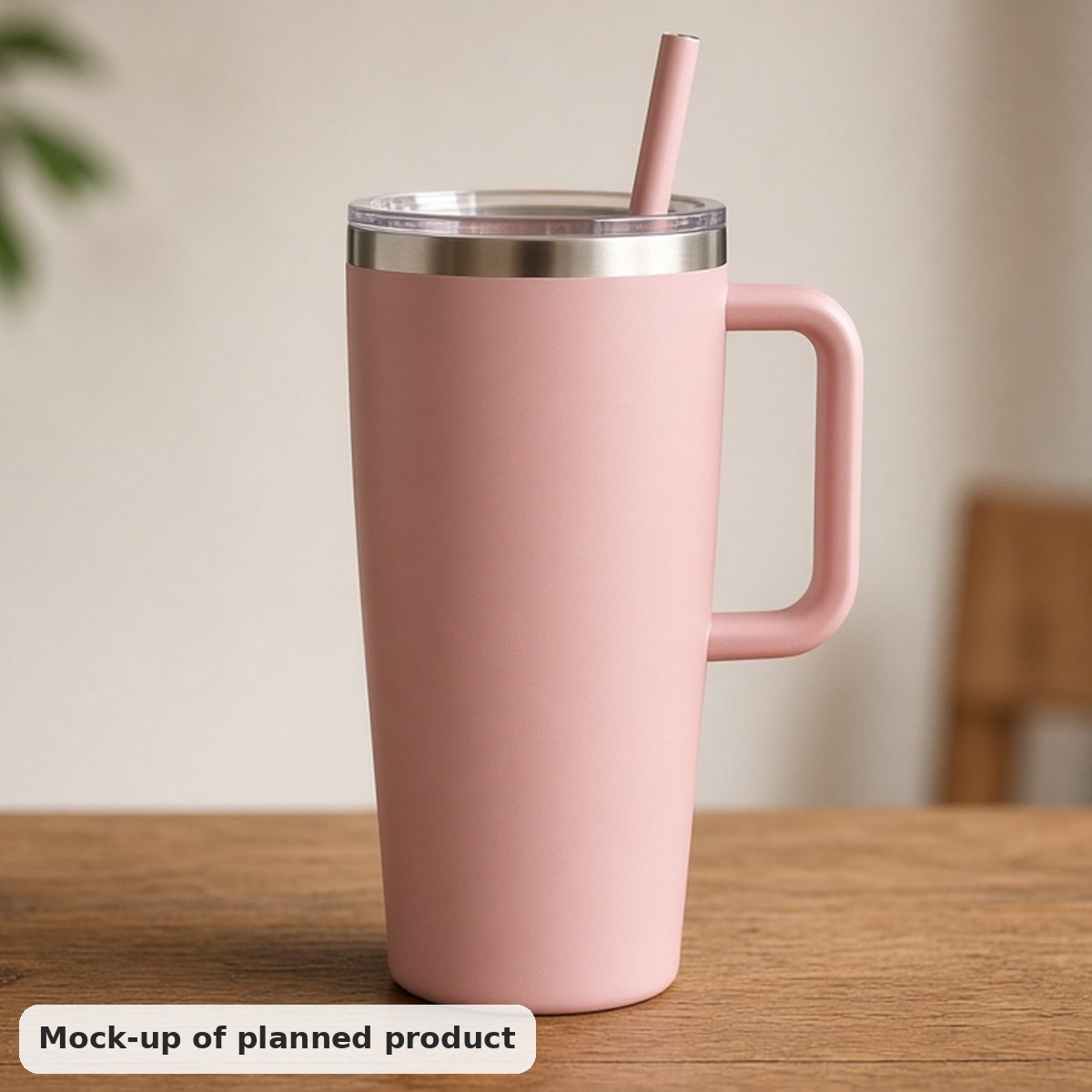 Insulated Tumbler with Handle & Straw (40oz)