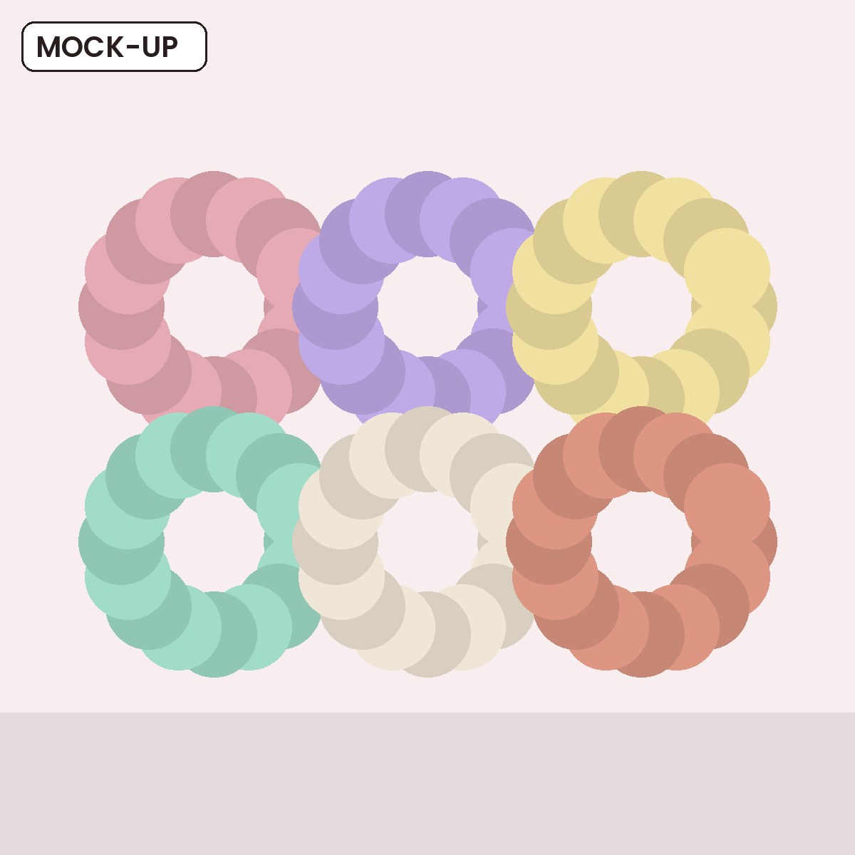 Satin Scrunchies Set (6)